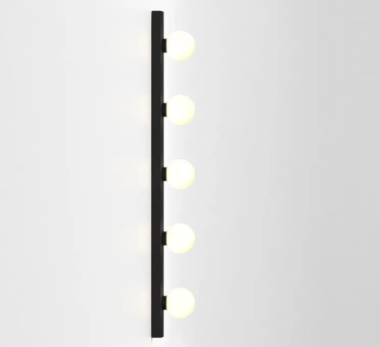 Applique de salle de bain, Cabaret 5 II, noir mat, IP44, cm, L70cm, H6,5cm - Astro