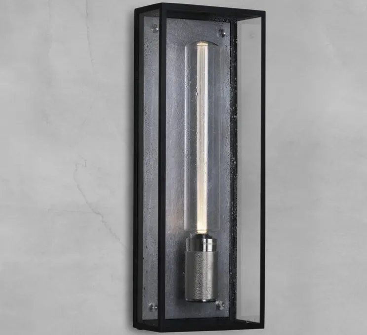 Applique de salle de bain, Caged wet, large, gris acier, IP44, L18cm, H48,8cm - Buster & Punch