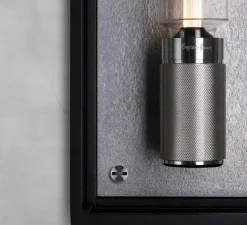 Applique de salle de bain, Caged wet, large, gris acier, IP44, L18cm, H48,8cm - Buster & Punch