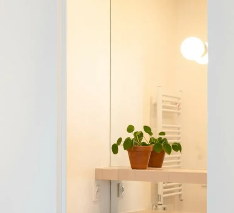 Applique de salle de bain, Light.o.005, blanc, avec Glass 003, IP54, Ø12,5cm, P6cm, IP54 - Zangra