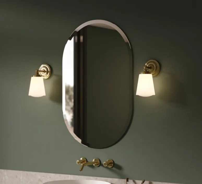 Applique*Astro Applique de salle de bain, Anton, poli, IP44, L11cm, H21,5cm - laiton