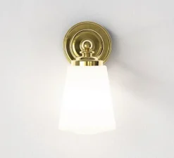 Applique*Astro Applique de salle de bain, Anton, poli, IP44, L11cm, H21,5cm - laiton