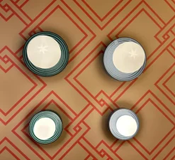 Applique de salle de bain, Alicia, denim, IP44, L22cm, H22cm-Elements lighting