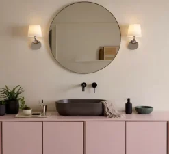 Applique*Astro Applique de salle de bain, Millie, , IP44, L16cm, H27,6cm - chrome poli, blanc