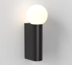 Applique*Astro Applique de salle de bain, Ortona Single, , IP44, L9cm, H24,3cm - noir mat