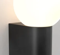 Applique*Astro Applique de salle de bain, Ortona Single, , IP44, L9cm, H24,3cm - noir mat