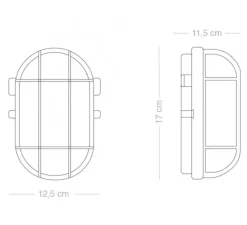 Applique*Zangra Applique de salle de bain, light.o.131, , IP54, L12,5cm, H17cm - vert
