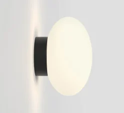 Applique de salle de bain, Zeppo, blanc, noir, IP44, L15cm, H15cm - Astro