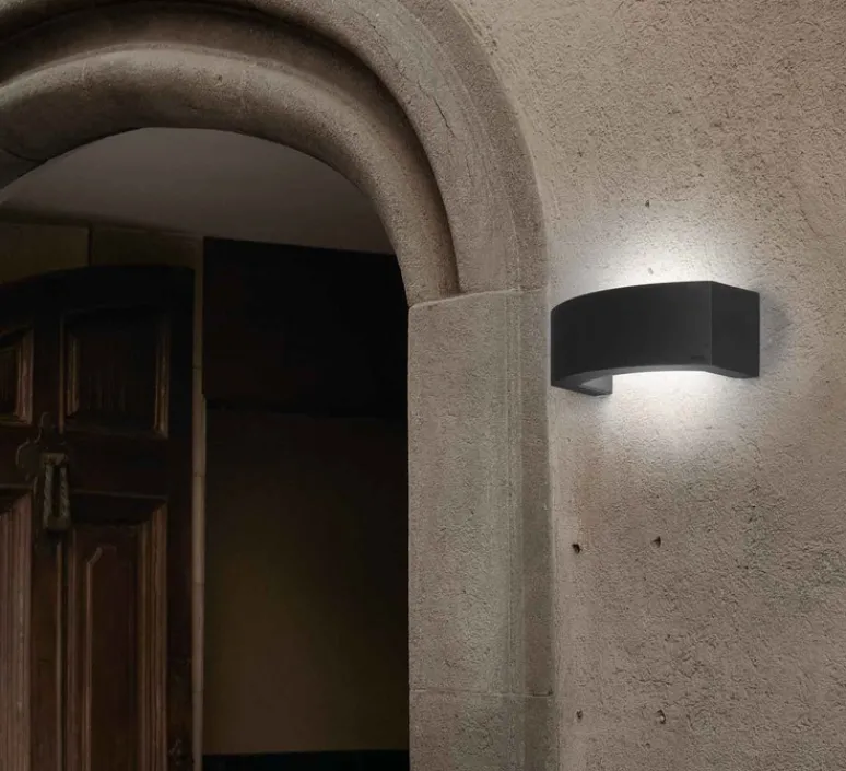 Applique*Faro Applique d'extérieur, Ancora, , IP44, L26cm, H9cm - noir