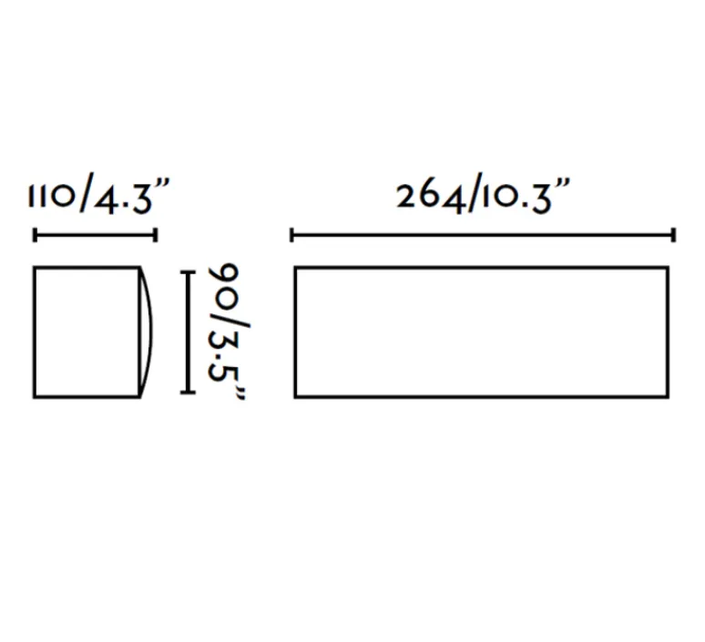 Applique*Faro Applique d'extérieur, Ancora, , IP44, L26cm, H9cm - noir