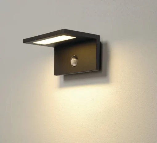 Applique d'extérieur, Angolux Sensor, anthracite, IP44, LED, 3000K, 750 lm, L17cm, H8,5cm - SLV