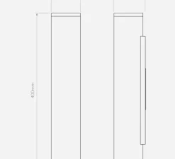 Applique*Astro Applique d'extérieur, Ava 400, , IP44, L7,5cm, H40cm - noir texturé