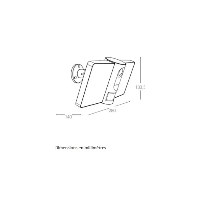 Applique d'extérieur avec caméra de surveillance intégrée, Vysor, anthracite, IP54, LED, 4000K, 2640 lm, L26,5cm, H13,2cm - Nedgis