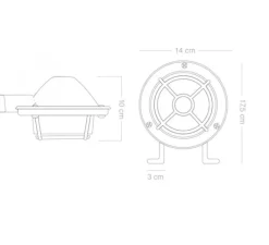 Applique*Zangra Applique d'extérieur, bach, , IP64, L14cm, H10cm - laiton