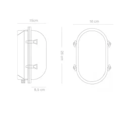 Applique*Zangra Applique d'extérieur, Bart, avec verre prismatique, , IP64, L16cm, H26cm - laiton