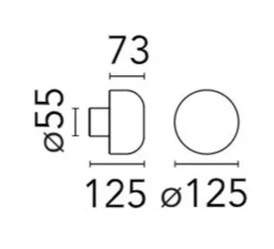 Applique*Flos Applique d'extérieur, Bellhop, aluminium, IP65, LED, dim, 3000K, 580 lm, L12,5cm, H12,5cm - acier inoxydable