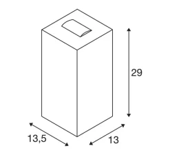 Applique d'extérieur, Big Theo Beam Up/Flood Down, anthracite, IP44,LED, 3000K, 2000+130lm, L13,5cm, H29cm - SLV