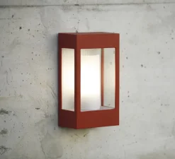 Applique*Roger Pradier Applique d'extérieur, Brick N° 1, , IP44, L16,9cm, H30,3cm - rouge tomate