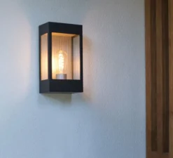 Applique*Roger Pradier Applique d'extérieur, Brick N° 1, , IP44, L16,9cm, H30,3cm - Noir velours