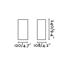 Applique*Faro Applique d'extérieur, Bruc, , 830 lm, 3000k, LED, L12cm, H24cm - Gris foncé