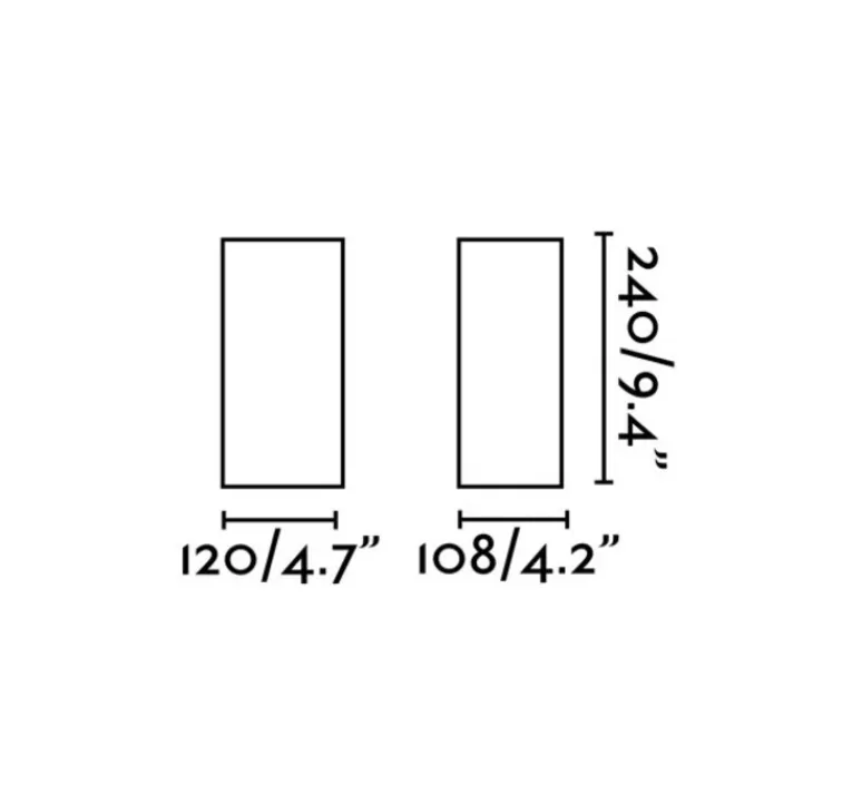 Applique*Faro Applique d'extérieur, Bruc, , 830 lm, 3000k, LED, L12cm, H24cm - Gris foncé