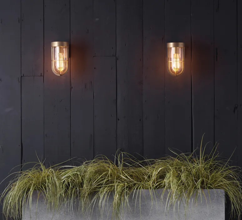 Applique*Astro Applique d'extérieur, Cabin Wall, , IP44, L11cm, H22cm - Lighting laiton antique