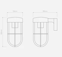 Applique*Astro Applique d'extérieur, Cabin Wall, , IP44, L11cm, H22cm - Lighting laiton antique