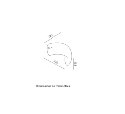 Applique*Toscot Applique d'extérieur, Castelverde S, , IP55, L31cm, H12,5cm - blanc