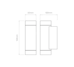 Applique*Astro Applique d'extérieur, Dartmouth Twin, , IP54, L6,5cm, H16,5cm - Noir