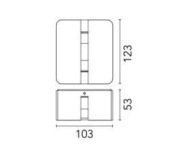 Applique d'extérieur, d’encadrement, Fenestra, blanc, IP65, LED, 3000K, 183lm, L12,3cm, H5,3cm - Flos