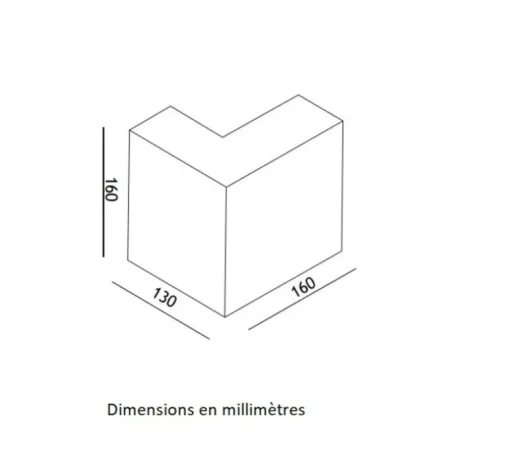 Applique d'extérieur, Edge, gris, IP65, L16cm, H16cm - Toscot
