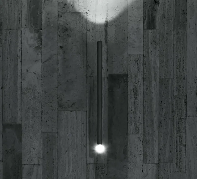 Applique*Flos Applique d'extérieur, Flauta riga 2, , IP65, LED, dim, 2700K, 694 lm, Ø4,5cm, H50cm - anthracite