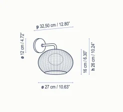 Applique d'extérieur, Garota A/01, blanc, IP66, LED, 2700K, 1122lm, Ø27cm, H75cm - Bover