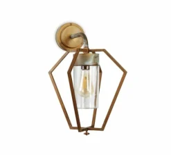 Applique*Moretti Luce Applique d'extérieur, Gemstone 3451, , IP44, L32cm, H48cm - Laiton vieilli