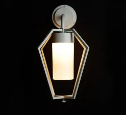 Applique d'extérieur, Gemstone 3451, Blanc, verre opale, IP44, L32cm, H48cm - Moretti Luce
