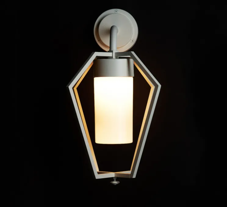 Applique d'extérieur, Gemstone 3451, Blanc, verre opale, IP44, L32cm, H48cm - Moretti Luce