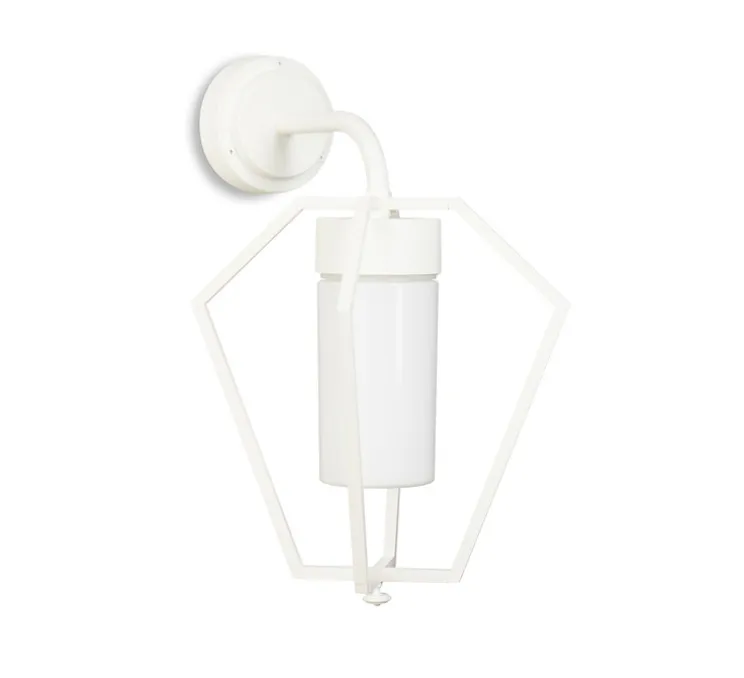 Applique d'extérieur, Gemstone 3451, Blanc, verre opale, IP44, L32cm, H48cm - Moretti Luce