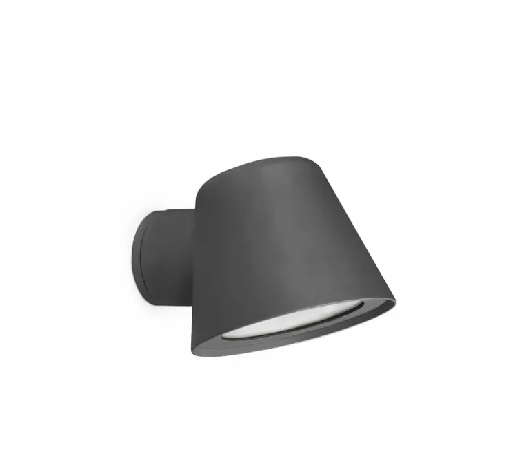 Applique d'extérieur, Gina, gris, IP44, GU10, H10cm, Ø11.5cm - FARO