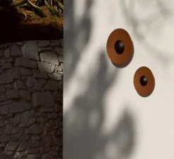 Applique*Marset Applique d'extérieur, Ginger 60C, , IP65, LED, dim, 2700K, 2933 lm, Ø60cm, P16,4cm - Marron rouille