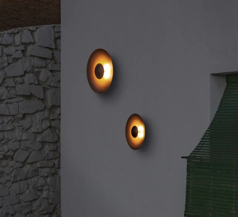 Applique*Marset Applique d'extérieur, Ginger 60C, , IP65, LED, dim, 2700K, 2933 lm, Ø60cm, P16,4cm - Marron rouille