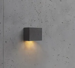 Applique d'extérieur, Grot 160, béton, IP55, LED, 2700K, 122 lm, L16cm, H12cm - Faro