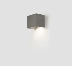 Applique d'extérieur, Grot 160, béton, IP55, LED, 2700K, 122 lm, L16cm, H12cm - Faro