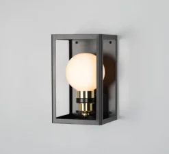 Applique*Mullan Lighting Applique d'extérieur, Hamilton, , IP65, Ø16cm, H27cm - noir et or