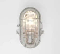 Applique d'extérieur, Hublot, blanc, IP54, L13,5cm, H19,5cm - Zangra