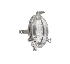 Applique*Zangra Applique d'extérieur, Hublot, , IP55, Ø11,5cm, H6cm - laiton nickelé