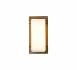 Applique d'extérieur, Ice cubic rectangular 3410, Laiton vieilli, IP65, L13cm, H25,5cm - Moretti Luce