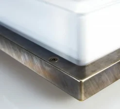 Applique d'extérieur, Ice cubic rectangular 3410, Laiton vieilli, IP65, L13cm, H25,5cm - Moretti Luce