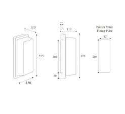 Applique d'extérieur, Ice cubic rectangular 3410, Laiton vieilli, IP65, L13cm, H25,5cm - Moretti Luce