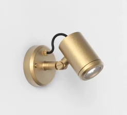 Applique*Astro Applique d'extérieur, Jura Single Spot, laiton massif, IP65, L12cm, H15,5cm - métal, laiton