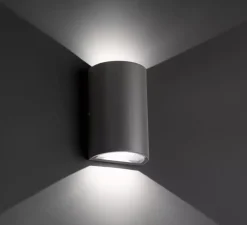 Applique*Faro Applique d'extérieur, Lace, , IP54, LED, 4000K, 315lm, L10cm, H16cm - gris foncé